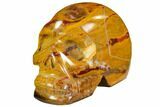 Polished Red & Yellow Jasper Skull #108360-1